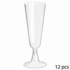 5five Simply Smart Reusable plastic champagne glasses set of 12, 150 ml