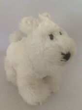 The Little White Company White Terrier Dog Soft Plush Toy 8”