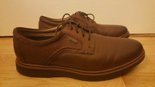 mens clarks unstructured goretex brown lace up shoes uk size 8.5 h 42.5