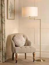 Laura Ashley Marlowe Swing Arm Floor Lamp - Antique Brass (Scuffed/Dented) B+