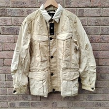G-STAR RAW Men's Washed Cargo Field Jackets Size L Beige (Hemp Vintage Gd)