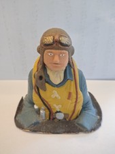 D&K Latex WW2 Pilot. 1/7:Scale 90mm High Painted