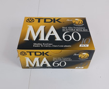 TDK MA-60 Metal Alloy Bias Type IV Blank Cassette Tape Sealed Box of 10 Tapes