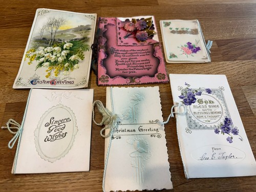 Antique greetings cards - antique,