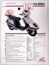 HONDA CH125 SPACY Lightweight Commuter Sales Specification Leaflet OCT 1983