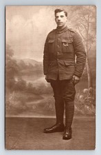 Military: WW1 Soldier With Wound Stripe On His Sleeve. Northampton. Unposted.