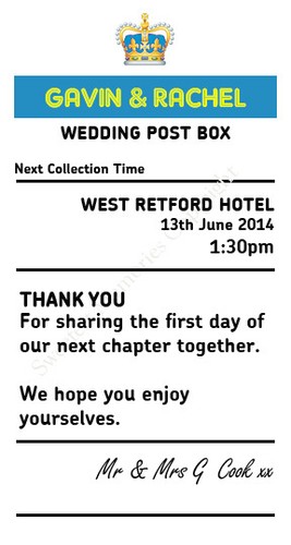 Blue royal mail insert - , post