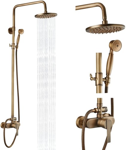 Antique brass bathroom - antique, exposed