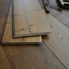 7.5" Wide Smoked & Oiled Real Oak Flooring | Wooden Planks | T&G Engineered EC35