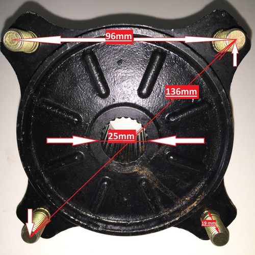 Buggy rear wheel - rear, mounting