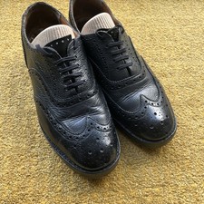 British Military Service Dress Highland Brogues  S&S Black Leather UK 9L