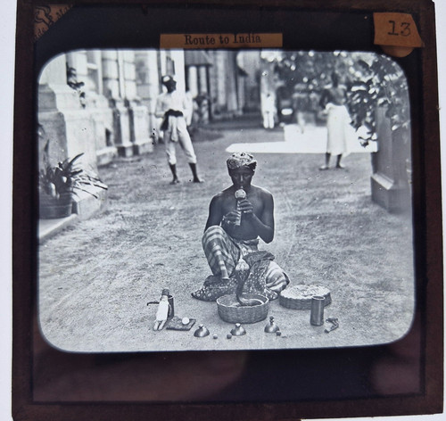 Magic lantern slide indian - lantern,