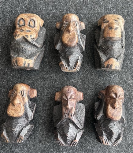 Vintage hand carved wooden - x,