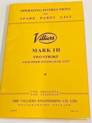 Villiers parts book and - villiers,