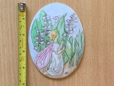 Fairy Porcelain Plaque Hand Painted & Signed Lily Of The Valley Hutschenreuther