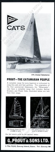 1963 prout catamaran - prout, power