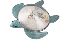 Murano Magnificent Rare Art Glass Ocean Turtle Sea Shells Theme Sculpture