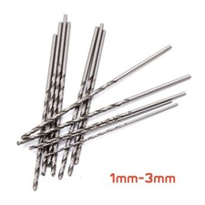 Micro Mini HSS Metal Twist Drill Bits 1mm-3mm Straight Shank Extra Long Series