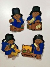PADDINGTON BEAR ENAMEL PIN BADGES SET OF 4 x BRAND NEW Queen Elizabeth II
