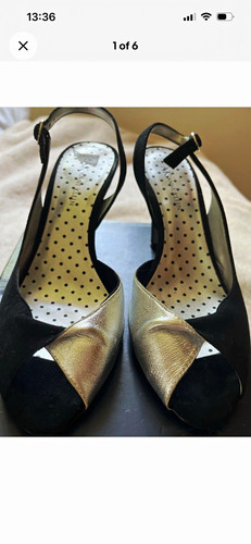 Anne klein black silver suede - silver,