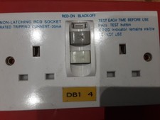 ELECTRICAL 13AMP RCD PROTECTED DOUBLE SOCKET