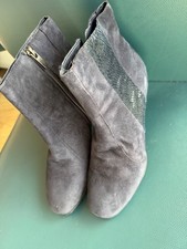 M&S Footglove Navy Suede High