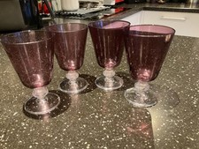Set Of 4 Purple Dessert/Wine