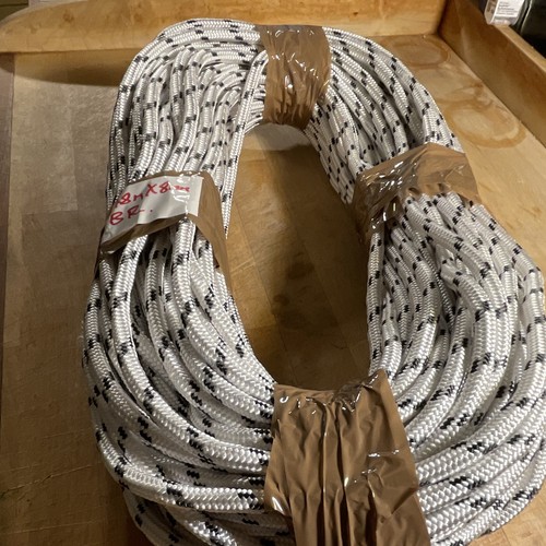 48m 8mm white braided marine - braided,