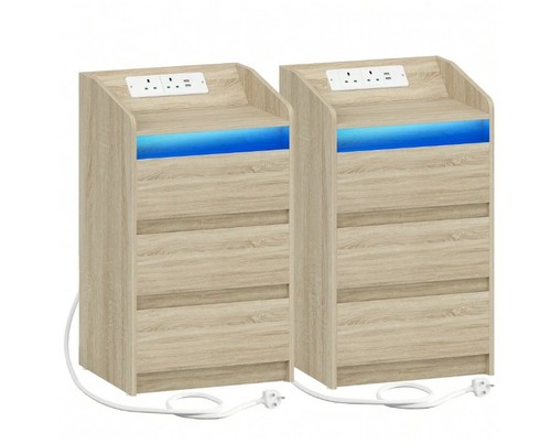 Led bedside table drawers - bedside, 2