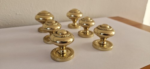 Set vintage brass drawer - set, 6