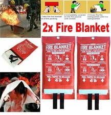 2X Quick-Release Fire Blanket – Large Safety Shelter for Home, Office & Kitchen