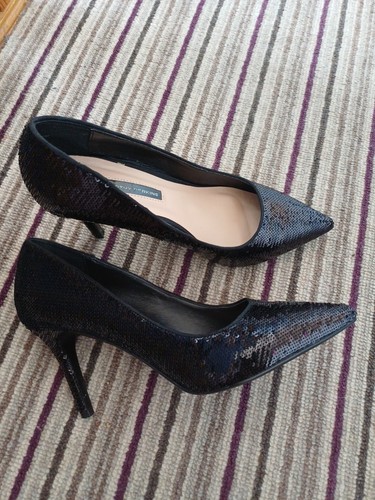 Ladies black sequin high - ladies,
