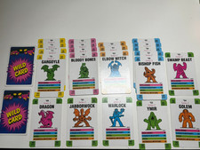 Monster in My Pocket Series 2 Battle Cards. 22 Game Cards 2 Wilds & Top Card