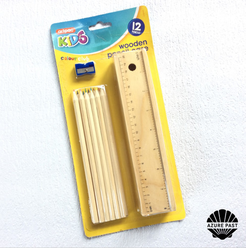 Artpac wooden pencil case set
