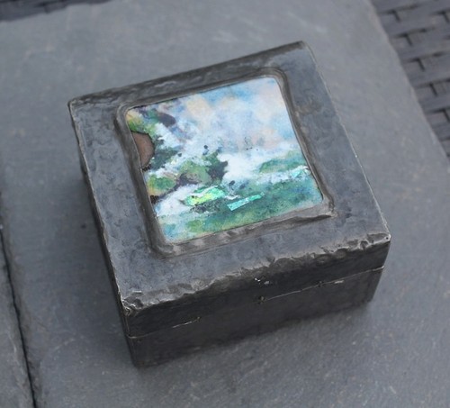 Arts crafts pewter - &, enamel