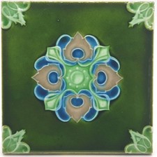 Antique Fireplace Tile Moulded