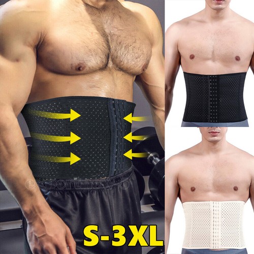 Men slimming boned corset - boned,