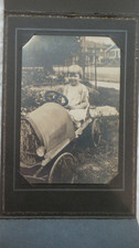 Antique Photograph LITTLE GIRL IN ANTIQUE PEDAL CAR, 4"X6"