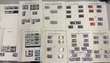 10 Pages of 1965 GB Commemorative Stamps Phosphor Mint Hi Values Good Collection