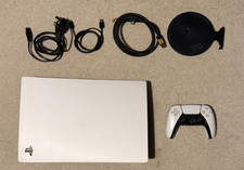 Sony PS5 Digital Edition Console - White - Good condition - upgraded HDMI cable
