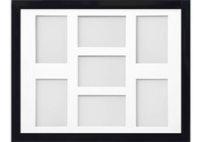 Multiple Photo Picture Frame Candy Range Black Multi-Aperture Collage Mount UK