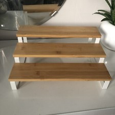 3-Tier Spice shelf Herb Holder rack white minimalist Cupboard Organiser Stand