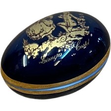 Limoges Small Cobalt Blue Egg