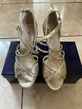Werner Kern Pale Gold Nappy Leather Dance Shoes - Size 6.5UK