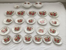 Floral Melamine Dinner Set - Plates, Bowls, Serving Bowls - 24 items