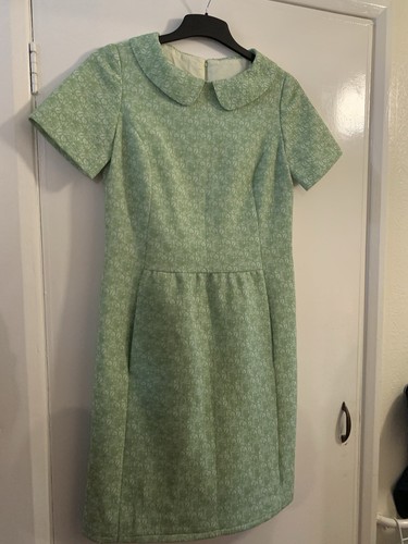 Vintage green crimplene 60s - green,