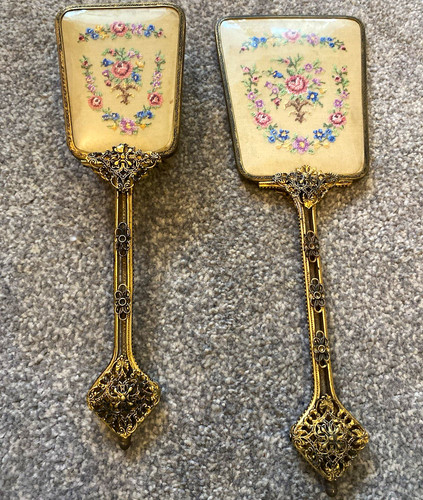 Vintage brass floral - floral, gold
