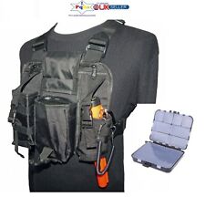 Metal Detecting Accessory Finds Bag-Chest Rig 5 x Pockets Plus 26 Comp Finds Box