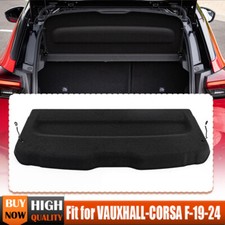 FOR VAUXHALL CORSA F REAR PARCEL SHELF BOOT LOAD LUGGAGE COVER 2019-2024 BLACK