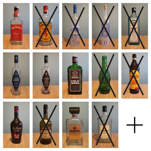 Empty alcohol bottles bar - alcohol,